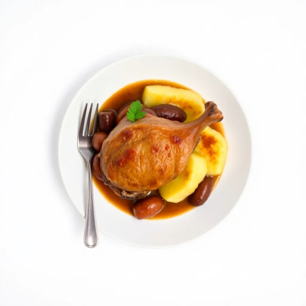 Slow-Cooked Duck en Cocotte with Potato Gratin