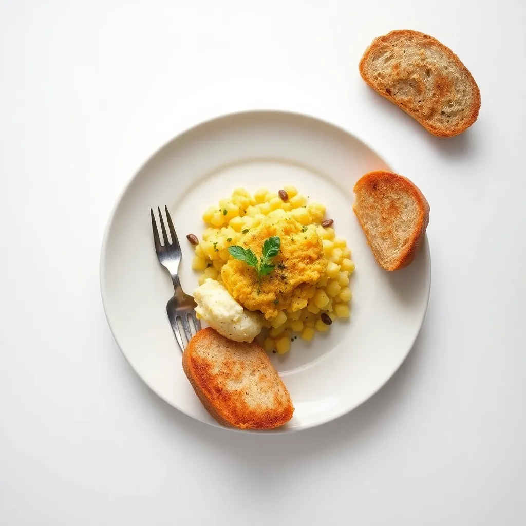 Skillet Cod Crumble with Crusty Bread