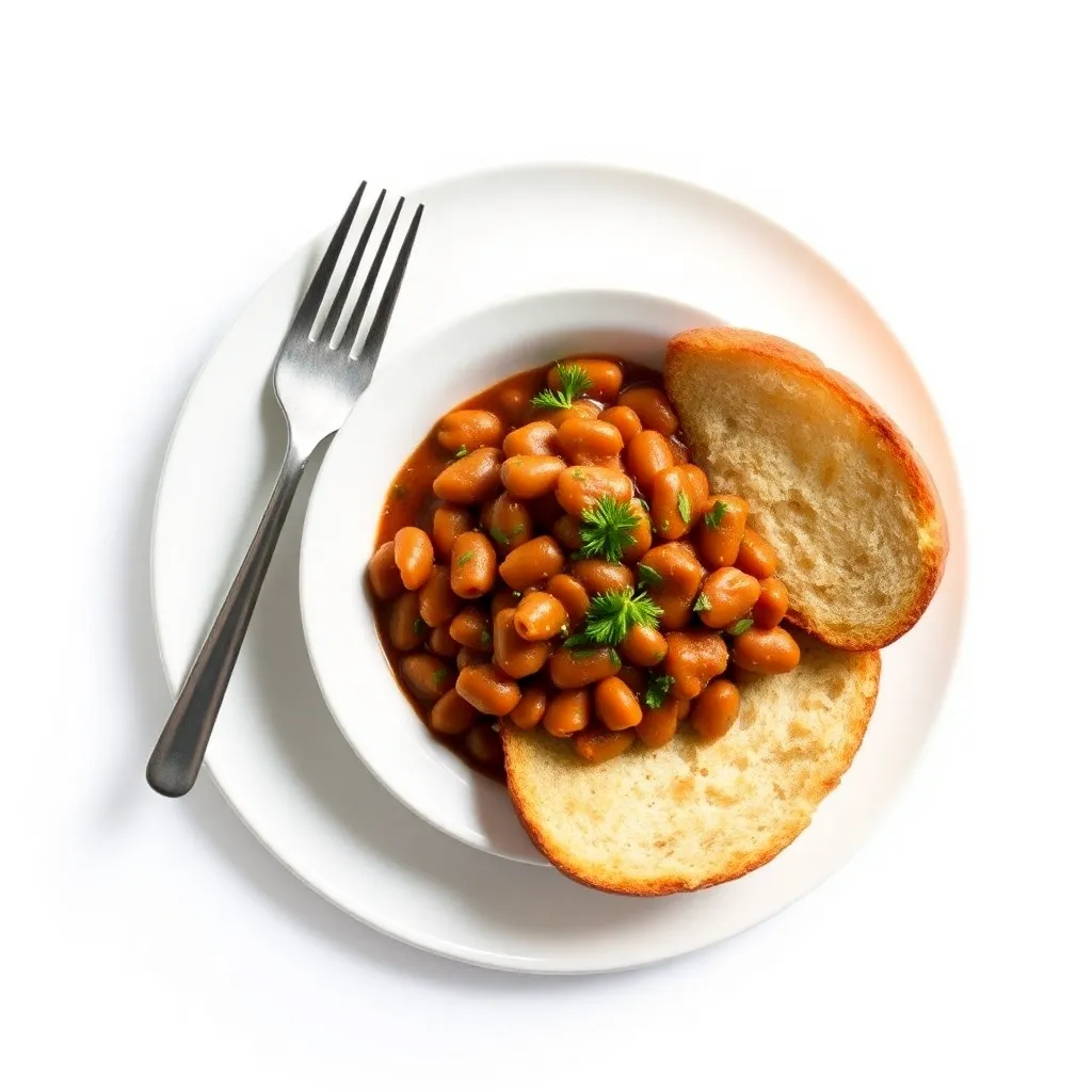 Herb-Crusted Kidney Beans Bake with Crusty Bread
