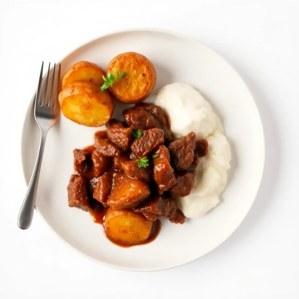 Tangy Beef Roast with Roast Potatoes
