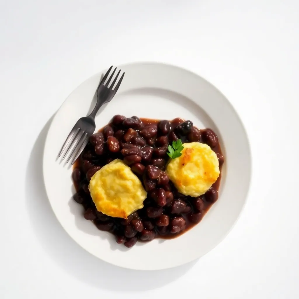 Backyard Black Beans Bourguignon with Potato Gratin