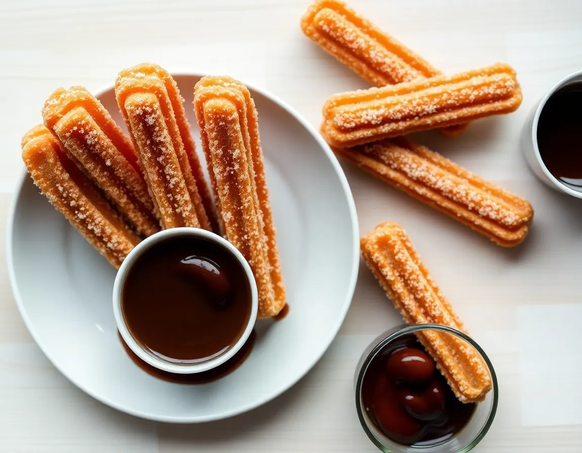 Easy Churros with Chocolate Sauce