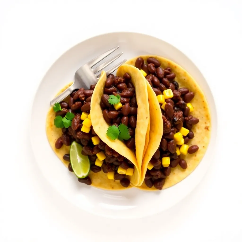 One-Pot Black Beans Tacos with Corn Tortillas