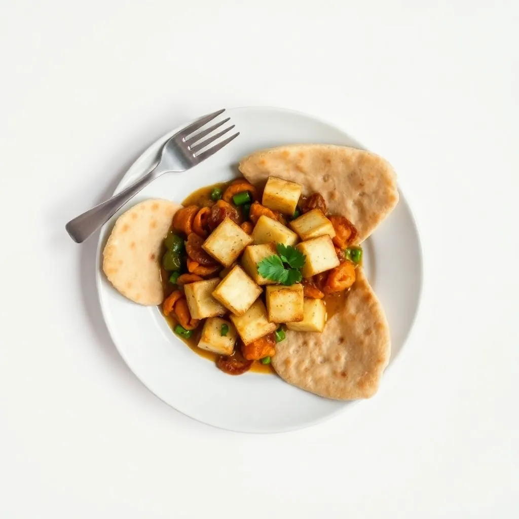 Slow-Roasted Firm Tofu Bowl with Flatbread