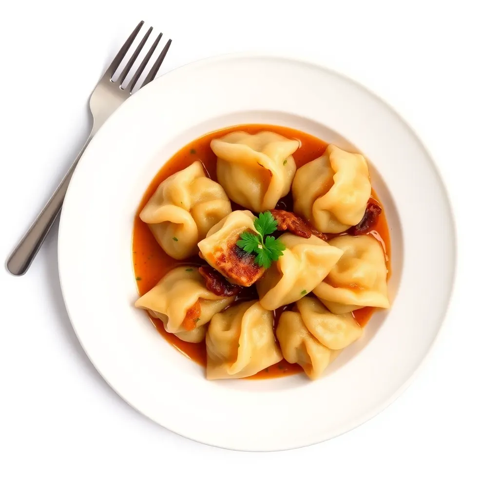 Garlicky Duck Dumplings