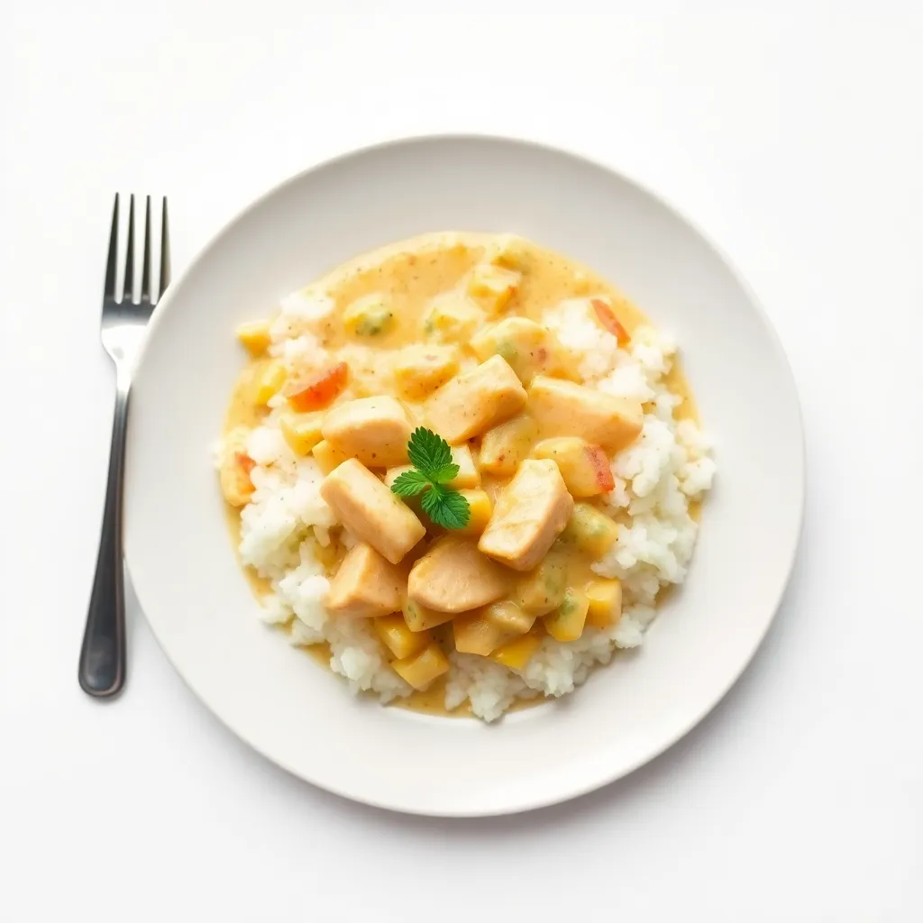 Zesty Chicken Chowder with White Rice