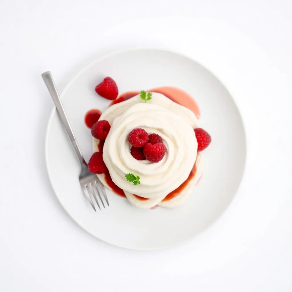 Pavlova Roulade with Raspberries