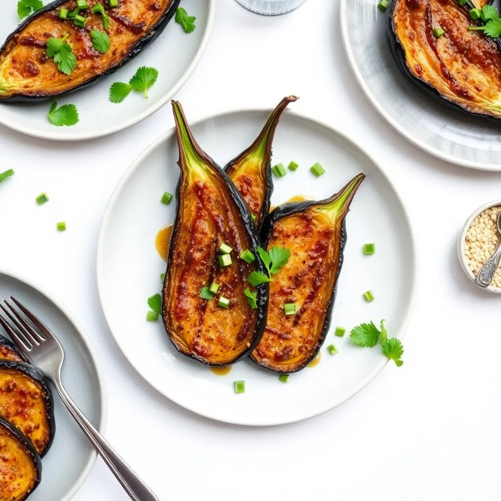 Vegan Miso Glazed Aubergine