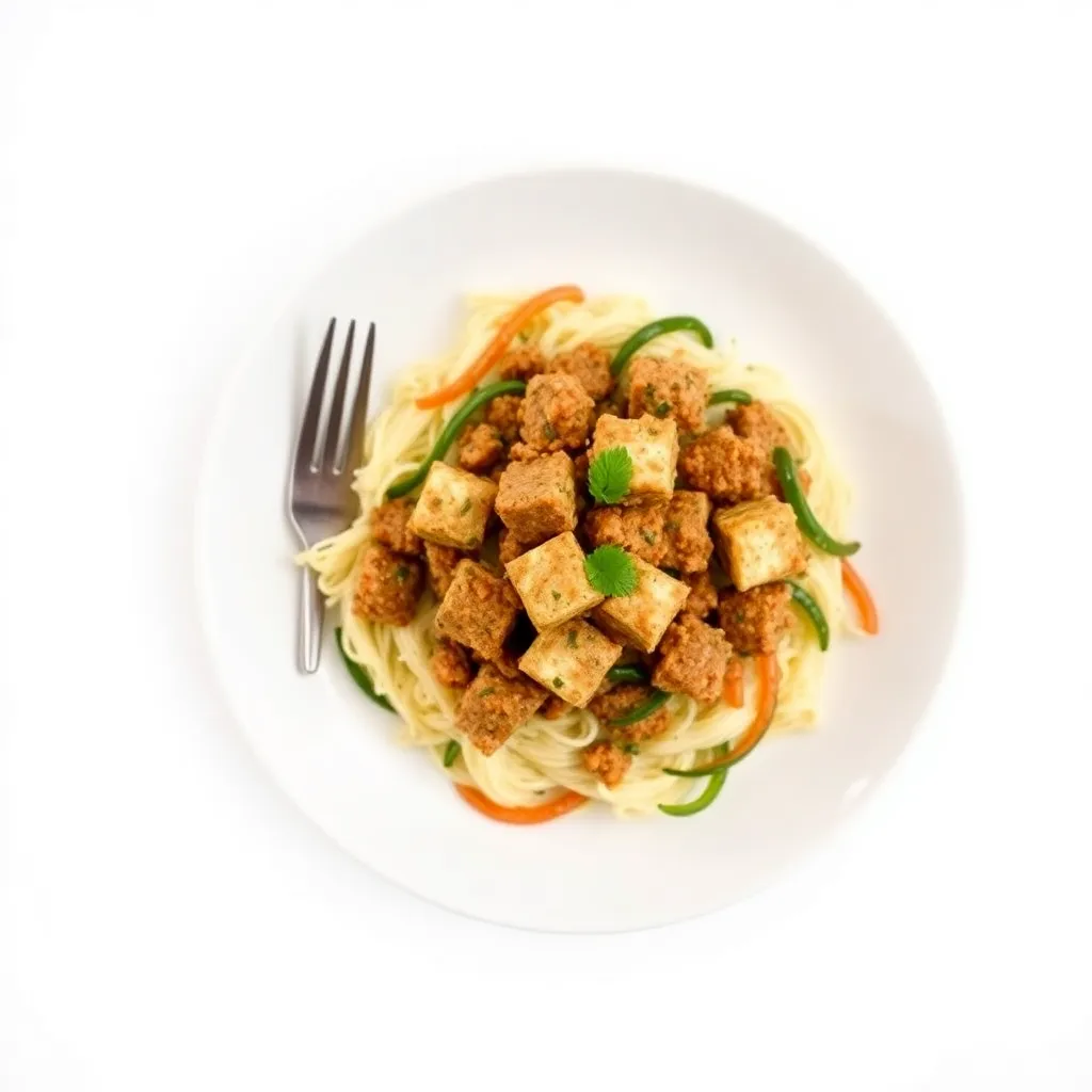 Herb-Crusted Firm Tofu Larb