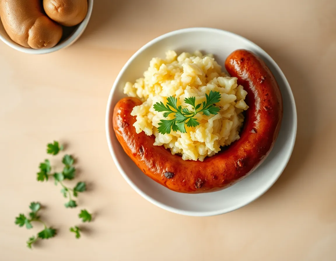 German Bratwurst with Sauerkraut